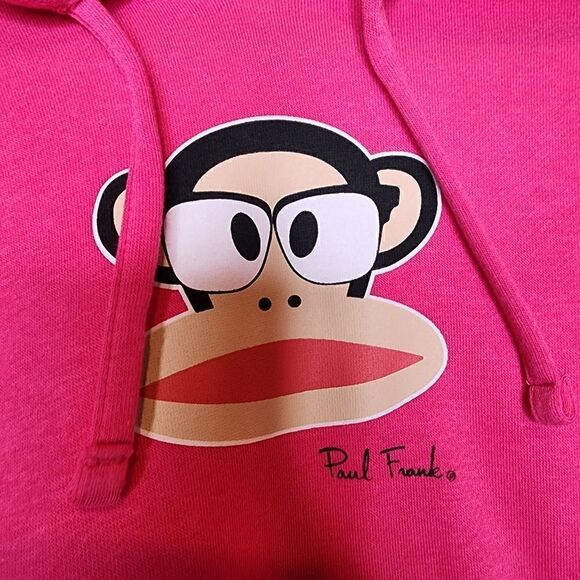 2X 18W 20W Torrid Pink Paul Frank Fleece Hoodie 2000s Monkey Pop Culture Plussiz - Picture 3 of 8